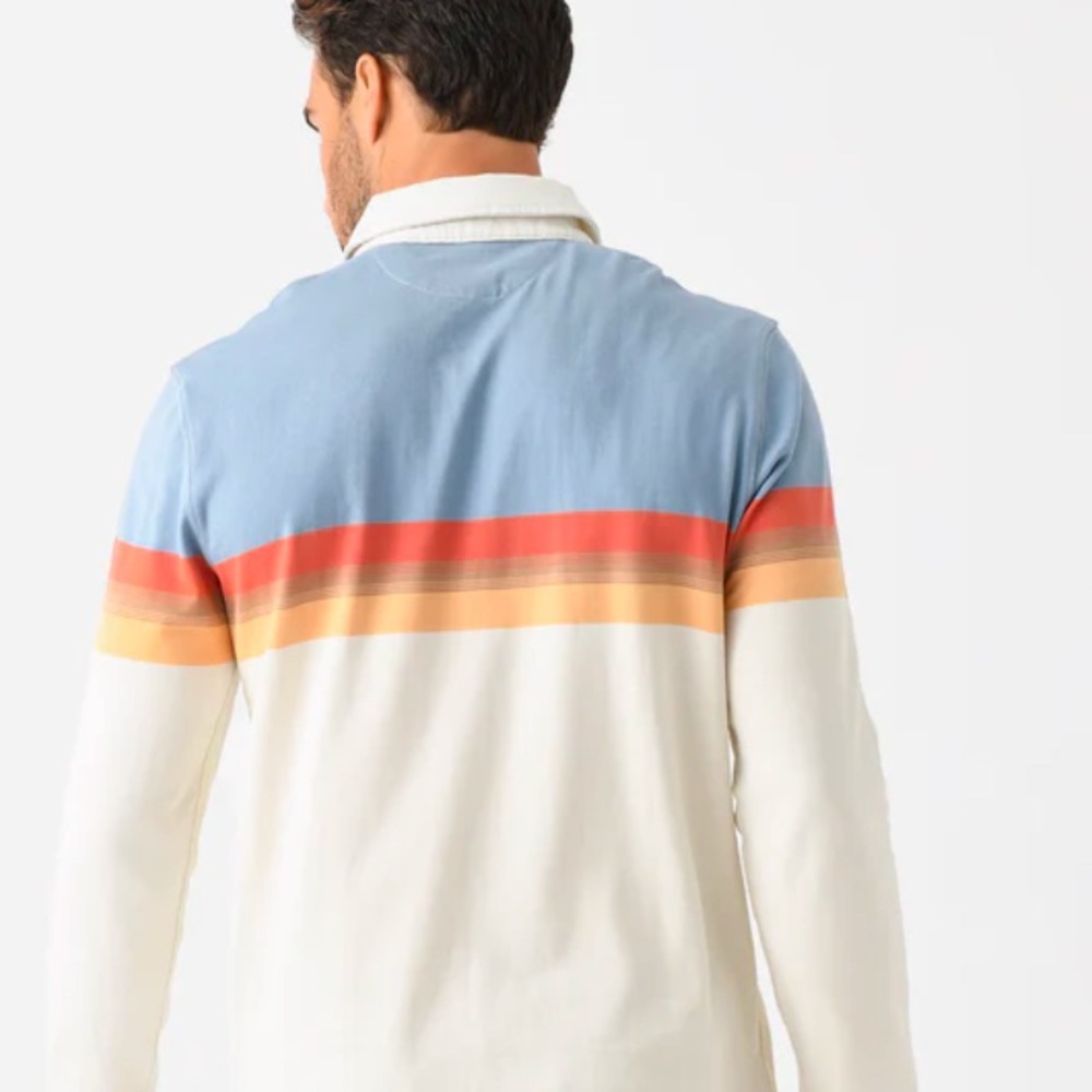 Faherty LS Rugby Polo Shoreline - Picture 2 of 2